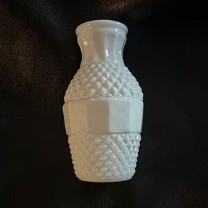 Textured White Ceramic Accent Vase